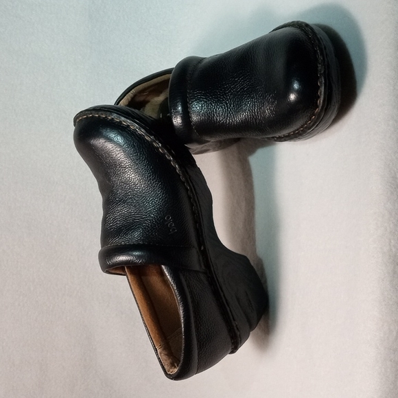 Bolo By Born Slip On Medical Comfort Clogs Womens 6.5 Leather Black J00603 - Picture 5 of 7